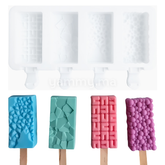 Moule Silicone à 4 Mini Glaces Variées